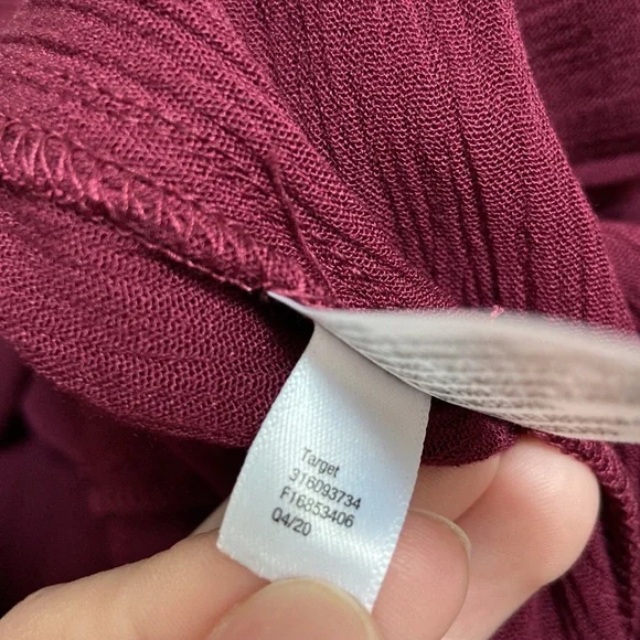 NWT Women’s Knox Rose Bohemian wine red flowy long-sleeved dress. Size small. - Picture 12 of 16